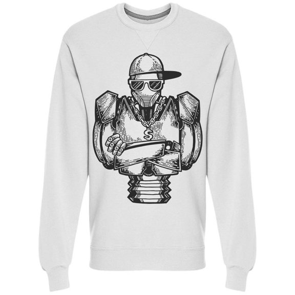 Cyborg Robot Metal Hip Hop Sweatshirt Men's -Image by Shutterstock