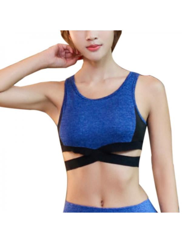 front cross strap sports bra