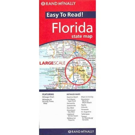 Rand McNally Easy to Read Florida State Map