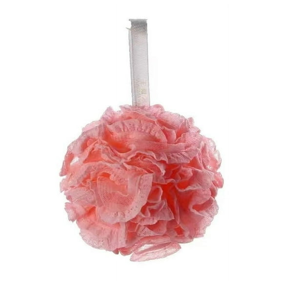 Happon Loofah soft cloud Bath sponge shower bouquet Extra Large Mesh Pouf for Men and Women - Exfoliate with Big Gentle Cleanse Scrubber in Beauty Bathing(Pink)