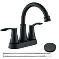 thumbnail image 2 of Matte Black Bathroom Sink Faucet 2 Handle 4 Inch Centerset Vanity Mixer Faucet, 2 of 16