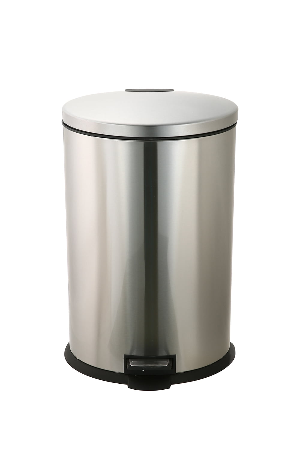 5 Liter 1.3 Gallon Small Round Silver Stainless Steel Step Trash Can Wastebasket 