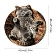 thumbnail image 6 of 3D Cute Cat Round Floor Mat, Funny Animal Print Non Slip Rug for Bedroom Entrance Home Decor, 6 of 6