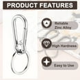 thumbnail image 4 of Uxcell Metal Keychains Keyring Hook Clip Key Rings, Zinc Alloy Key Chain Holder Organizer for Men & Women Home Car Keys Silver, 4 of 7