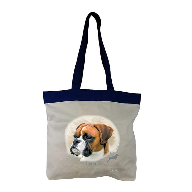 Boxer Dog Breed Eco Friendly Beach or Carry All Shopping Zipper Top Tote Bag