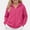 Hot Pink, variant on WAVSUF Kids Girls Hooded Sweatshirt Soft Comfortable with Pockets Zipper Fleece Winter Active Pullover 7-8