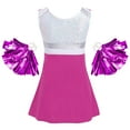 thumbnail image 4 of Alvivi Kids Girls Cheerleading Costumes Sequin Dress With Pom Poms Uniform 4-14, 4 of 6