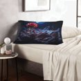 thumbnail image 6 of Salouo Artistic Moon Rose Print Print Pillow Case Cover,Wrinkle-Free Bed Pillow Cover Pack of 1 Home Decor Fade-Resistant and Stain-Resistant ,Pillows Not Included -20"x30", 6 of 8