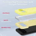 thumbnail image 5 of KOMI for Google Pixel 9/9 Pro Case, Silicone Phone Case with 1 Screen Protector, Soft Anti-Scratch Microfiber Lining, Full Body Shockproof Slim Cover Support Wireless Charging, Yellow, 5 of 5