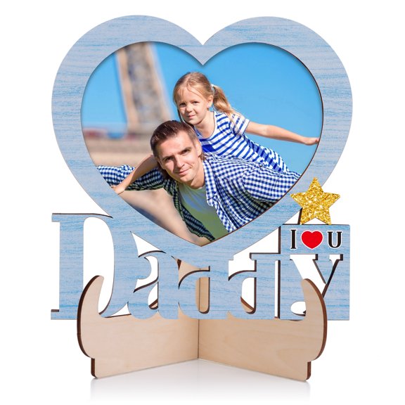 WaaHome Father's Day Gifts New Dad Gifts for Men Daddy I Love U Picture Frame Best Dad Gifts for First Father's Day Birthday Photo Frame Gifts for New Father First Time Dad