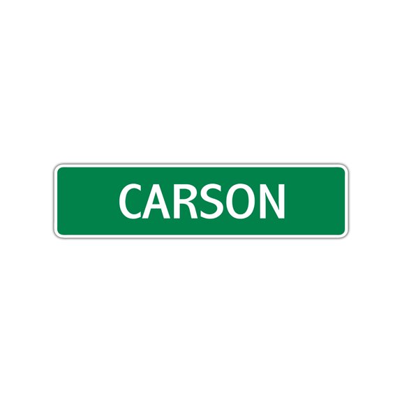 Carson Boys Letter Printed Label Children Name Indoor Outdoor Wall Plaque Decoration Novelty Aluminum Sign 4"x13.5"