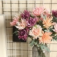 thumbnail image 5 of HEVIRGO 7PCS Artificial Flower Chrysanthemum Garden Party Home Wedding Festival DIY Decor,Dark Champagne, 5 of 8