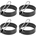 thumbnail image 4 of Anneaux d'Œufs en Silicone Ronds en Acier Frits Formant Oeuf Pancake Maker Moule Conception Cuisine Cuisson Outil 4PCS Frits Anneaux de Cuisson en Acier Inoxydable Frits, 4 of 5