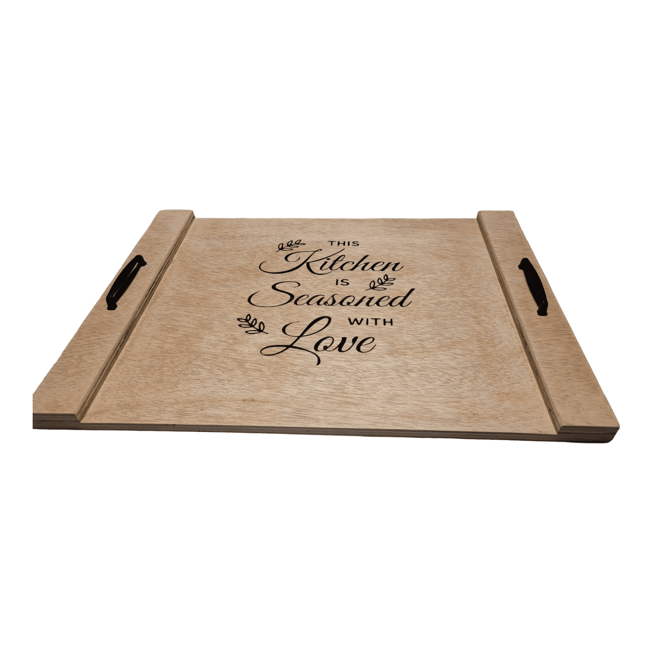 Decorative Wood Stove top cover/Noodle Board- Brown Oak - "This Kitchen"