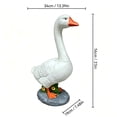 thumbnail image 3 of 23" Large White Porch Goose Statue - Resin Hollow Plastic Garden Goose with Stones Base, Indoor Outdoor Decorative Figurine for Patio Yard Entryway, 3 of 10