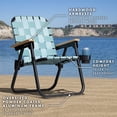 thumbnail image 3 of GoSports Outdoors WOVN Beach Backpack Chair - Premium Folding Camping Chair - 9 Styles Available - STONE BLUE, 3 of 7