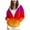 Orange, variant on Towmus Zip Up Hoodie Women Trendy Gradient Printed Long Sleeve Fall Jacket Hooded Sweatshirt With Pockets Full Zipper Plus Size Coat