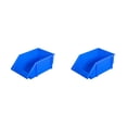 thumbnail image 4 of ziyahi 10pieces Durable And Stackable PE Storage Box With Label - Heavy Load-bearing Big Opening Latch Stable Sorting Function Blue X2:250*150*120mm 2Set, 4 of 6