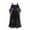 Purple, variant on Women's Gothic Punk Dress Cold Shoulder Butterfly Sleeve Halloween Christmas Costumes Party Dress Steampunk Outfit