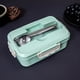 thumbnail image 3 of Fiudx Lonchera Bento con Aislamiento Térmico, Contenedor de Almuerzo de Doble Capa, Apto para Microondas, Portátil para La Escuela y Picnic, Material Plástico Duradero, Tamaño Compacto de 8.7" X 5.1", 3 of 3
