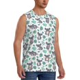 thumbnail image 2 of Easygdp Bears and Tropical Leaves Men's Breathable Tank Tops Sleeveless Sporty T Shirts for Basketball, Mountaineering, Bodybuilding -Medium, 2 of 8