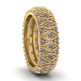 thumbnail image 3 of Natural 2.00Ct Round Cut Diamond 3-Row Anniversary Wedding Eternity Band Ring 10k Gold New HI SI2, 3 of 3