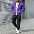 thumbnail image 2 of VEXRO Mens Hoodies 2 Piece Outfits Fleece Workout Casual Sweatpant and Drawstring Sweatshirts Fall Winter Hooded Sets, 2 of 9