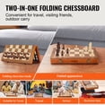 thumbnail image 4 of VEVOR Magnetic Wooden Chess Set, 15 inch 2-IN-1 Chess Checkers Game Set, Folding Chess Board Games for Adults Kids, 2 Queens Portable Travel Gift Chess Set for Tournament Professional Beginner, 4 of 9