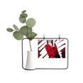 thumbnail image 1 of Smart Girl Figure Art Design Illustration Metal Picture Frame Cerac Vase Decor, 1 of 3