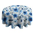 thumbnail image 4 of Pioneer Flower Floral Print Pattern Round Tablecloth 60"x60",Wrinkle Wipeable Table Cloth for Kitchen Dining Room Picnic Patio Party, 4 of 6