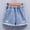 Blue a9, variant on LWITHSZG Girls High Waist Denim Shorts Elastic Waist Pleated Jean Shorts Casual Summer Jeans Bottoms with Pockets for Kids 2-12 Years