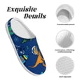 thumbnail image 5 of Xecao Dinosaur In Space Print Cotton Slippers Fuzzy Warm Cozy Slippers Non Slip House Slippers For Indoor Outdoor Cotton Slippers House Slippers-35/36, 5 of 7