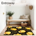 thumbnail image 3 of ODIKA 6'x9' Machine Washable Non-Slip Area Rug, Cheerful Farm Watercolor Sketch Motif High Traffic Rug with Pad, Yellow, 722065, 3 of 8