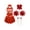 A Red, variant on 4Pcs Kids Girls Cheerleading Uniform Dress with Pom Poms Stocking Hair Tie Set B White&Black 8