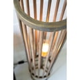 thumbnail image 3 of ROUND BRASS AND WOOD CYLINDER TABLE LAMP, 3 of 9
