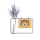 thumbnail image 1 of Chestnut Wild panda rojo Animal Tarjeta de jarrón de lavanda artificial, 1 of 3