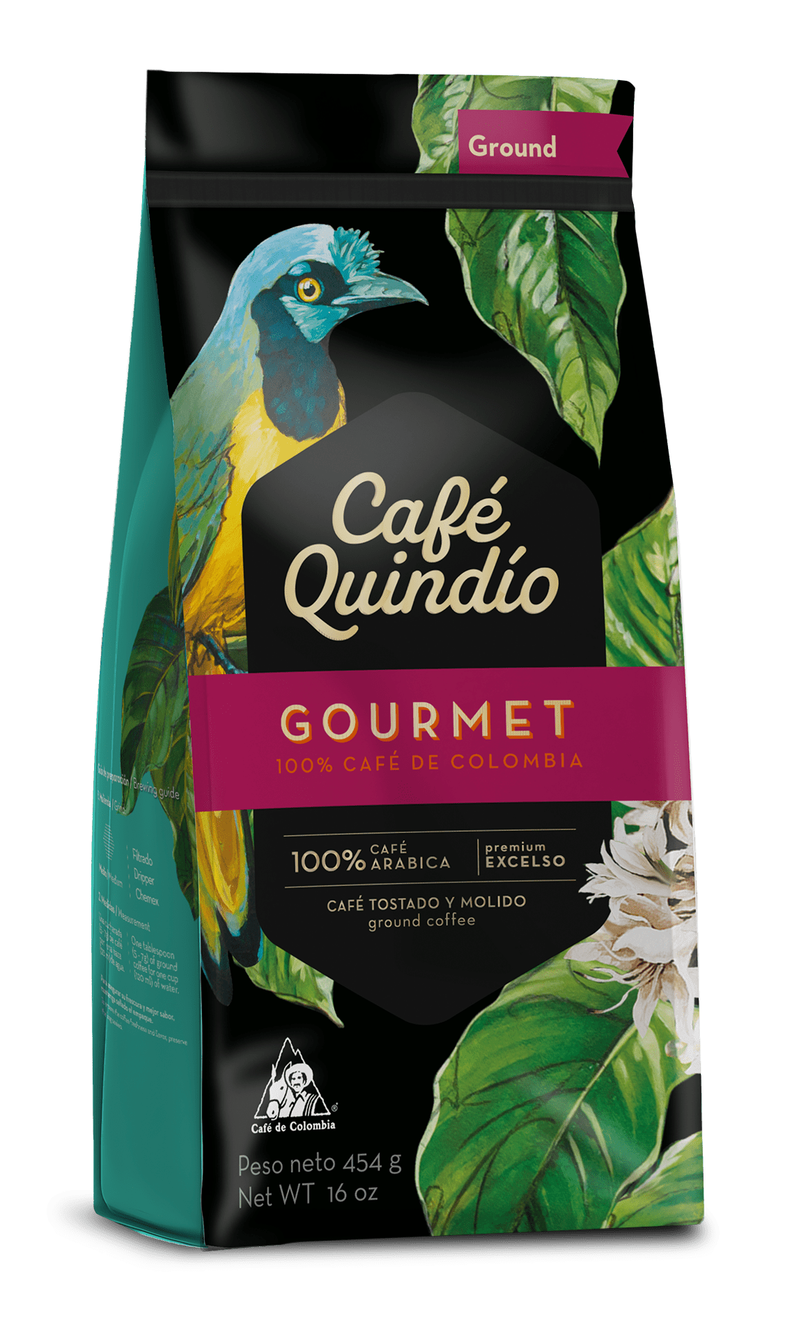 Cafe Quindio, Gourmet Coffee, Medium Roast 16 Oz, Arabica Colombia