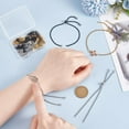 thumbnail image 2 of 1 Set 12Pcs 3 Colors 26cm Stainless Steel Slider Bracelets Adjustable Slider Bracelet with Rhinestones Ends Golden Black Bracelet Curb Chains for DIY Jewelry Making Bracelets for Women, 2 of 6