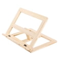 thumbnail image 1 of Atril de madera portátil para libros, soporte de lectura de madera, atril ajustable y plegable para libros de cocina, tabletas de recetas, 1 of 8