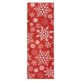 thumbnail image 2 of Washable Runner Rug 2x6ft – Non-Slip Soft Carpet with Snowflake Pattern, Stain-Resistant Design – Long Rug for Kitchen, Hallway, Bedroom and Laundry Room Use, Red, 2 of 7