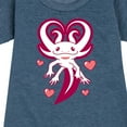 thumbnail image 3 of Instant Message - Axolotl Heart Fins - Toddler And Youth Girls Fleece Dress, 3 of 6