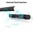 thumbnail image 2 of littoak Barra de sonido pequeña para TV, barra de sonido con conexión Bluetooth 5.0/HDMI/óptica/USB/AUX/coaxial, barras de sonido de 50 vatios y 16 pulgadas para cine en casa, montaje en pared (SE04), 2 of 5