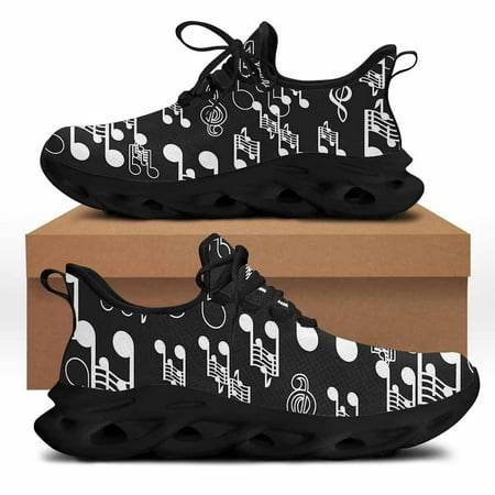 

Doginthehole Men Sneakers Musical Note Design Male Casual Walking Shoes Breathable Mesh Platform Flats Footwear Zapatillas