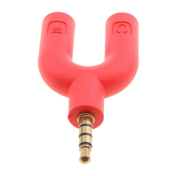 Miulika Audio Stereo Splitter Kit For Headset, U Shape 3 Pin 3.5mm Jack To 2 Headphone