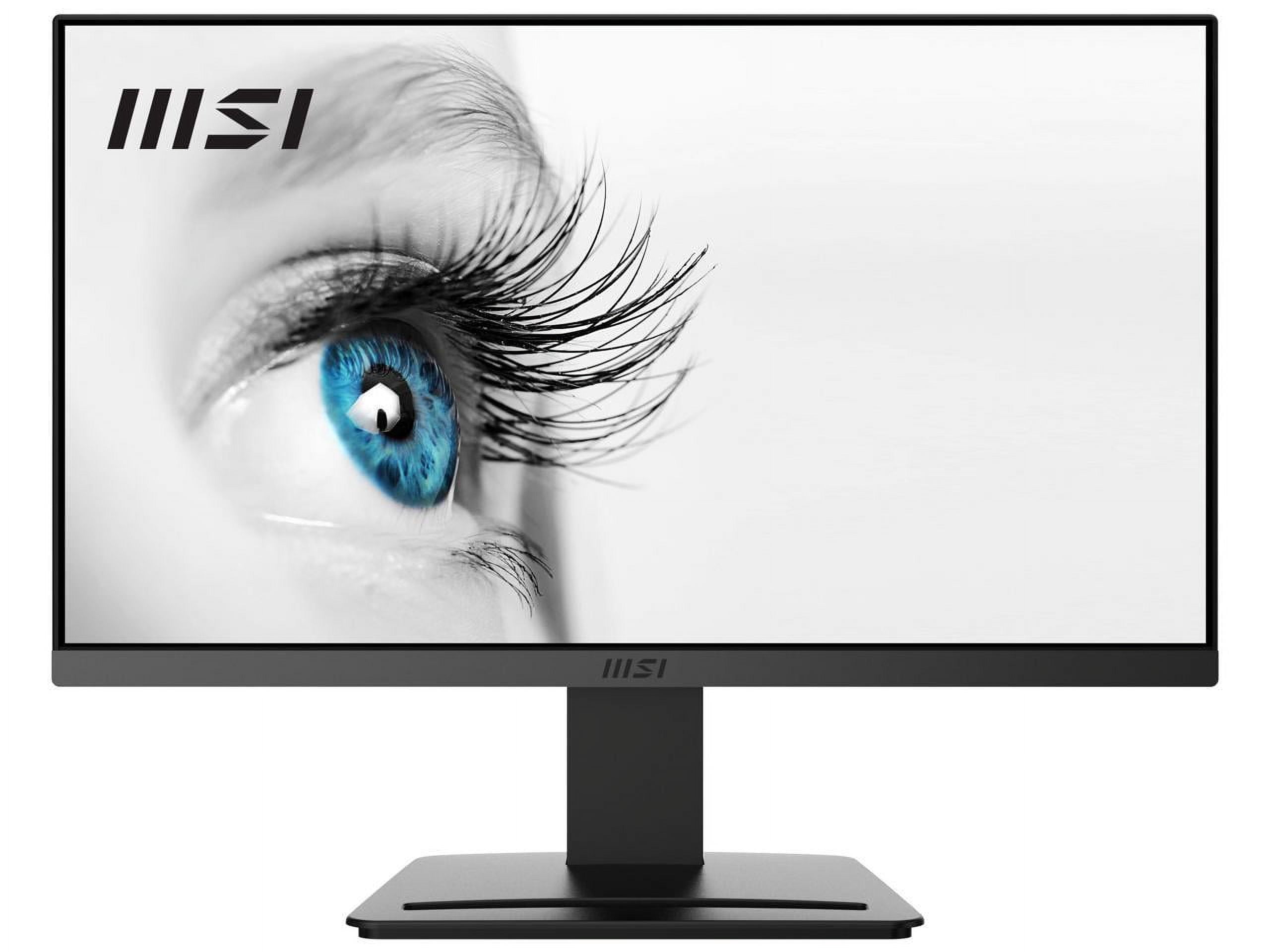 MSI PRO MP223, 22" VA 1920 x 1080 (FHD) Computer Monitor, 100Hz, Adaptive-Synch, HDMI, Video Port, VESA Mountable, Tilt, 1ms, Black