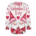 thumbnail image 2 of VBTAPA Valentines Day T-shirts for Men Funny Gnome Graphic Tees Holiday Casual 3/4 Length Sleeve Crewneck Tee Tops White XXXXXL, 2 of 4