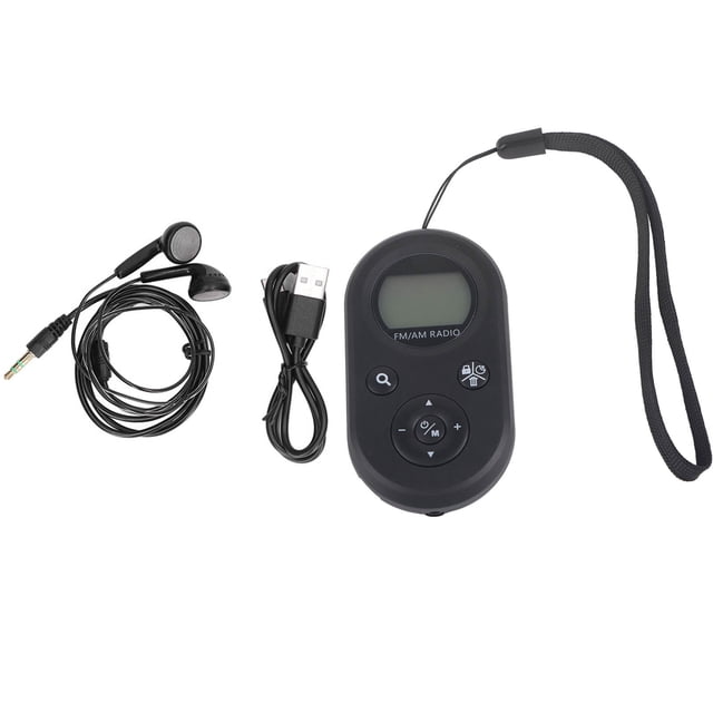 Radio portátil AMFM con auriculares, mini radio AM FM Mini radio AMFM Radio de bolsillo Calidad en la que puede confiar