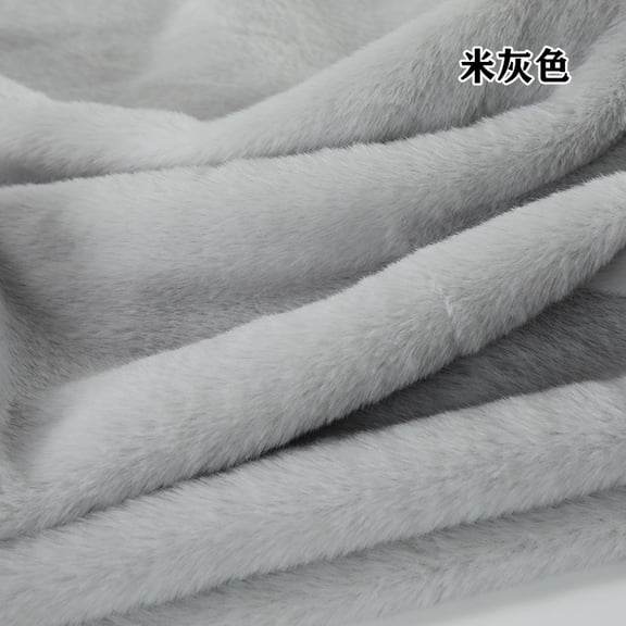 Namzi 1 Piece 19.69*19.69 Inch Brushed Rabbit Short Plush Fabric,Soft and Fluffy Faux Fur Fabric for DIY Craft Sewing Projects,Headwear,Gloves,Home Decoration,Grey