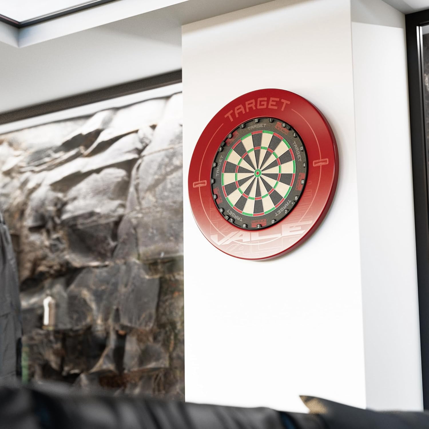 Target Darts TOR Dartboard, Steel Tip Dart Board,Competition Standard Steel Tip Dartboards with Fixing Kit, Modern Rotational Number Ring, Premium Madagascan Sisal, Stainless Steel Thin Wire System