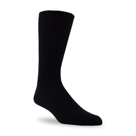 

96% Merino Wool Non-binding Casual Socks (3 Pairs) in Black M (mens 4-8)(womens 5-9)